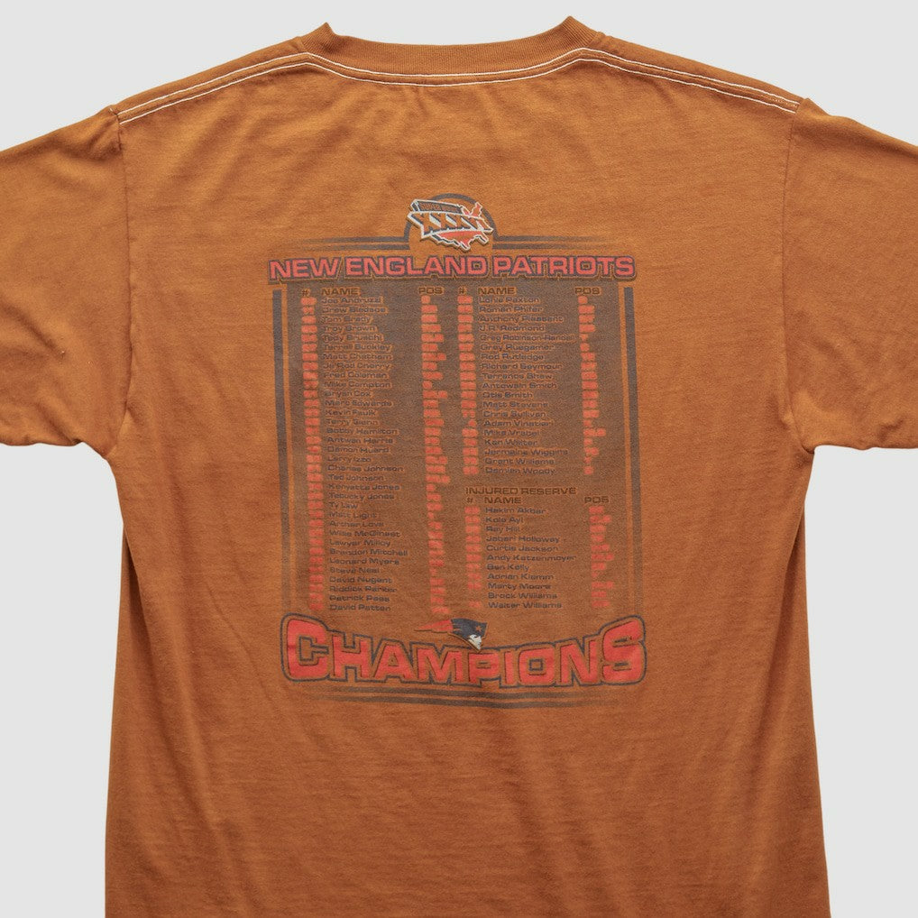 New England Patriots 2002 T-shirt - Orange Vintage cheap