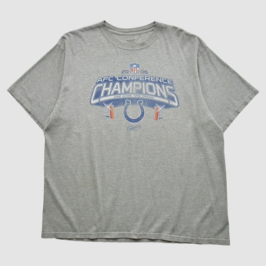 Indianapolis Colts Reebok 2006 T-shirt - Heather Gray Vintage sale