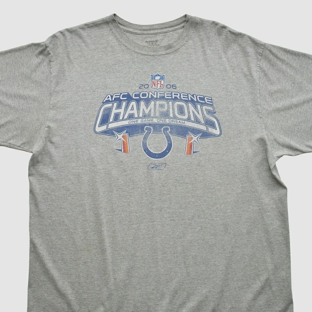 Indianapolis Colts Reebok 2006 T-shirt - Heather Gray Vintage sale