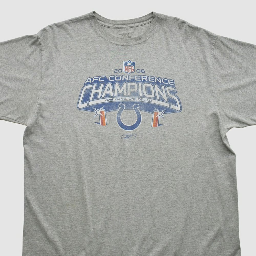 Indianapolis Colts Reebok 2006 T-shirt - Heather Gray Vintage sale