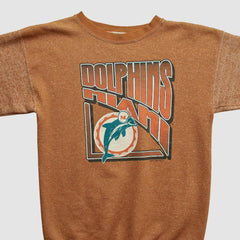 Miami Dolphins Logo 7 90s Pullover Sweatshirt - Brown Vintage discount
