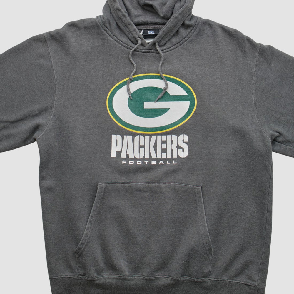 Green Bay Packers NFL 2010s Hooded Pullover Sweatshirt - Charcoal Vintage outlet
