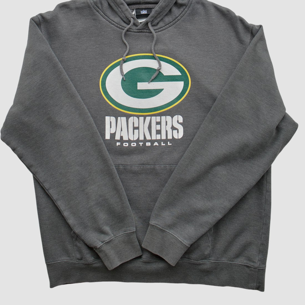 Green Bay Packers NFL 2010s Hooded Pullover Sweatshirt - Charcoal Vintage outlet