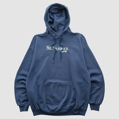 Seattle Seahawks NFL 2000s Hooded Pullover Sweatshirt - Navy Vintage outlet