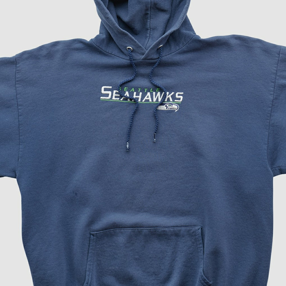 Seattle Seahawks NFL 2000s Hooded Pullover Sweatshirt - Navy Vintage outlet