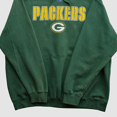 Green Bay Packers NFL 2010s Hooded Pullover Sweatshirt - Green Vintage outlet
