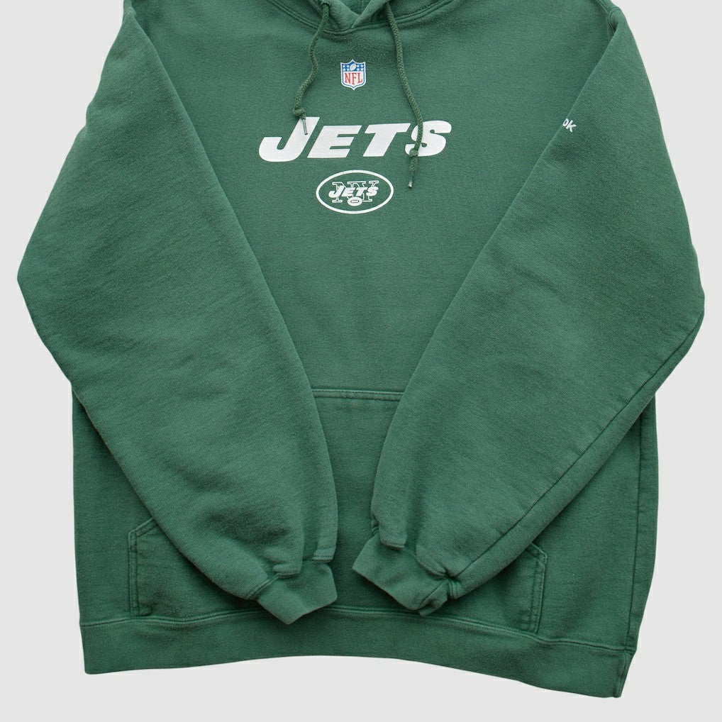 New York Jets Reebok 2000s Hooded Pullover Sweatshirt - Green Vintage cheap