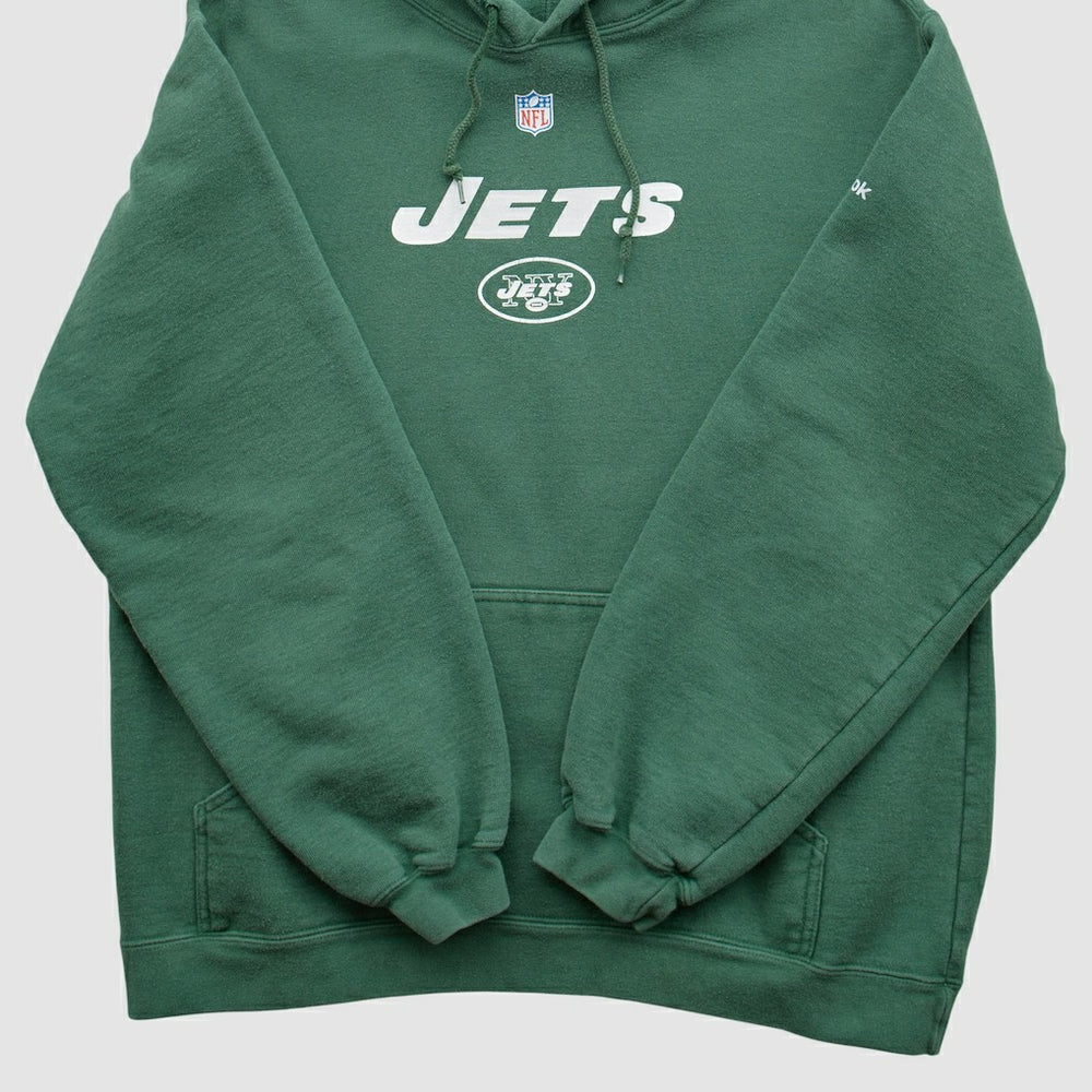 New York Jets Reebok 2000s Hooded Pullover Sweatshirt - Green Vintage cheap