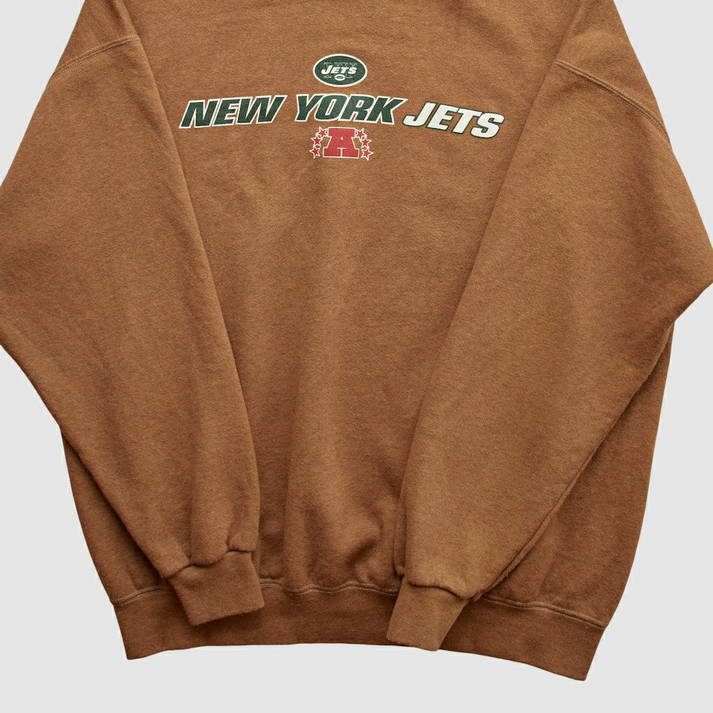 New York Jets NFL 2000s Pullover Sweatshirt - Brown Vintage outlet