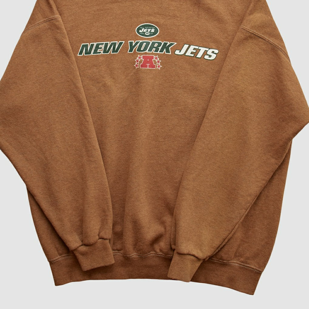New York Jets NFL 2000s Pullover Sweatshirt - Brown Vintage outlet
