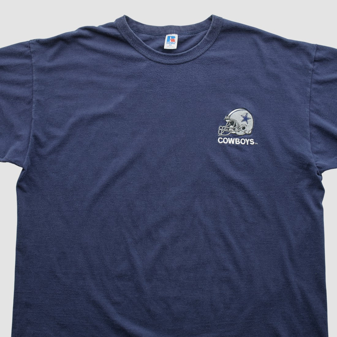 Dallas Cowboys Russell 90s T-shirt - Navy Vintage for sale