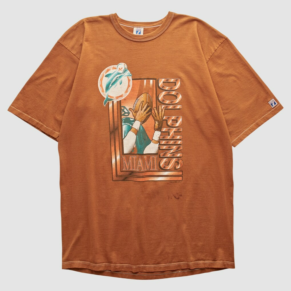 Miami Dolphins Logo 7 90s T-shirt - Orange Vintage sale
