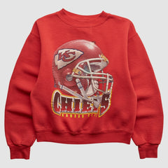 Kansas City Chiefs Lee Apparel 90s Pullover Sweatshirt - Red Vintage cheap