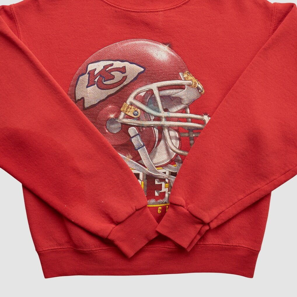 Kansas City Chiefs Lee Apparel 90s Pullover Sweatshirt - Red Vintage cheap