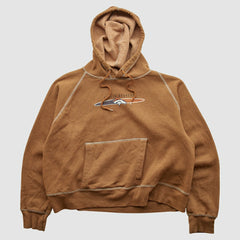 Denver Broncos NFL 2000s Hooded Pullover Sweatshirt - Tan Vintage discount