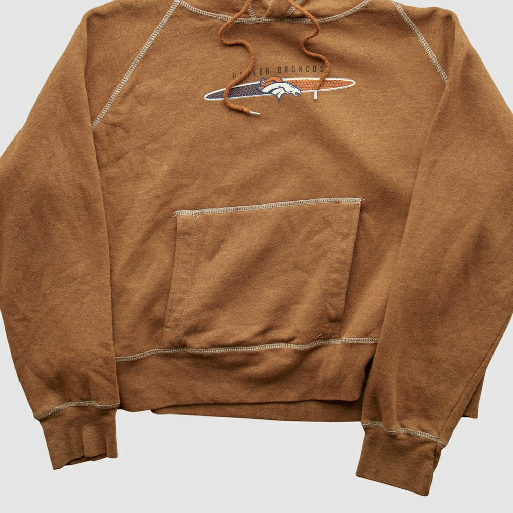 Denver Broncos NFL 2000s Hooded Pullover Sweatshirt - Tan Vintage discount