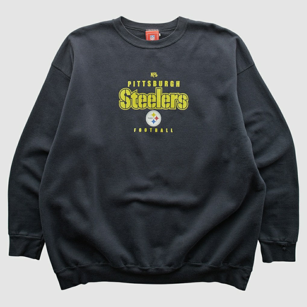 Pittsburgh Steelers NFL 2000s Pullover Sweatshirt - Black Vintage for sale