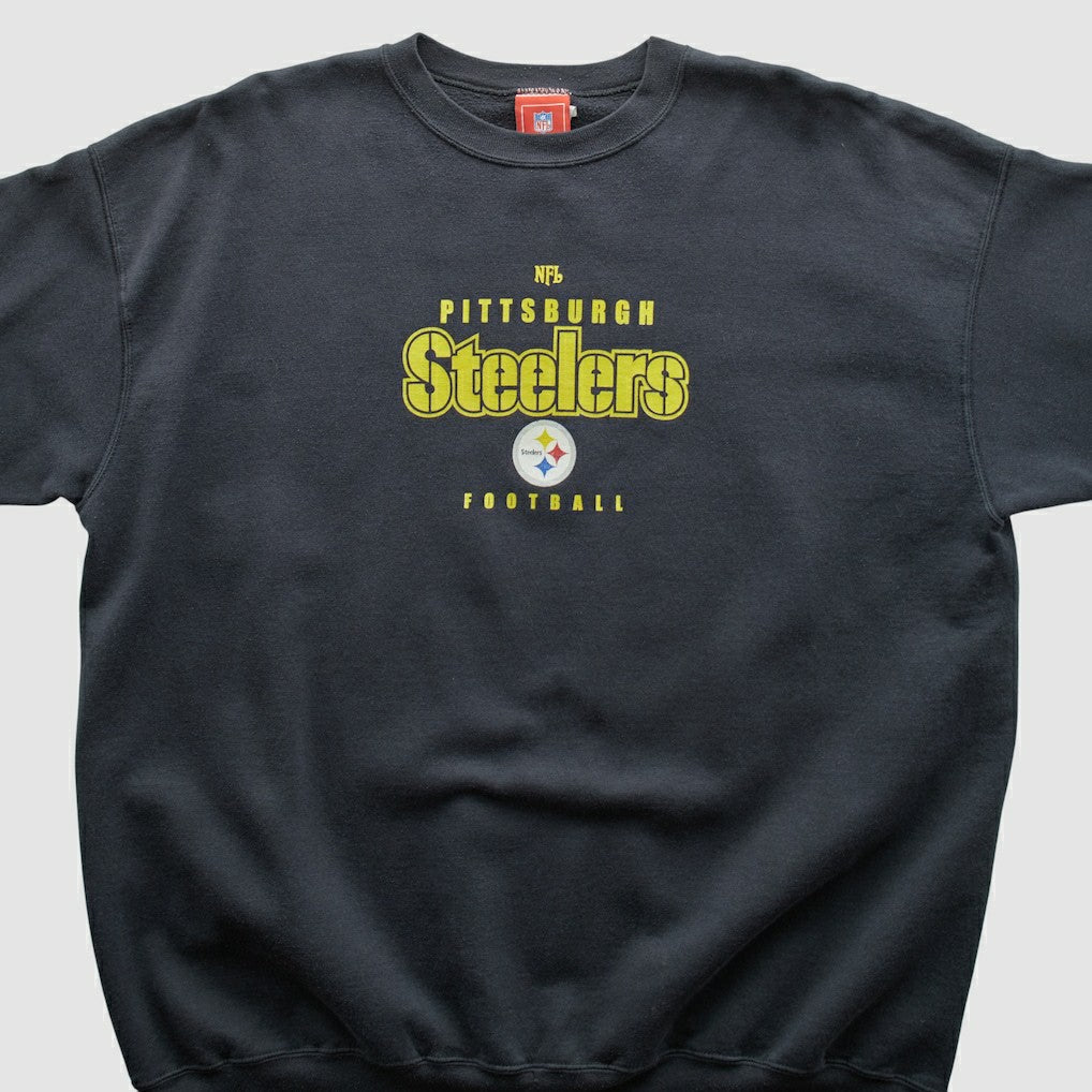 Pittsburgh Steelers NFL 2000s Pullover Sweatshirt - Black Vintage for sale