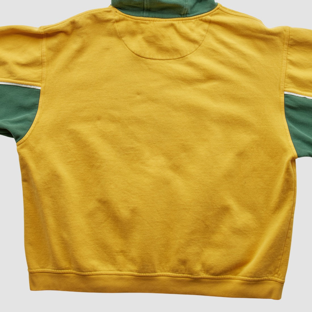 Green Bay Packers Reebok 2000s Hooded Pullover Sweatshirt - Yellow Vintage for sale