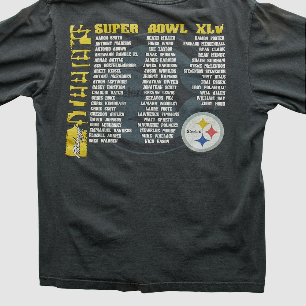 Pittsburgh Steelers NFL 2011 Long Sleeve T-shirt - Charcoal Vintage on sale
