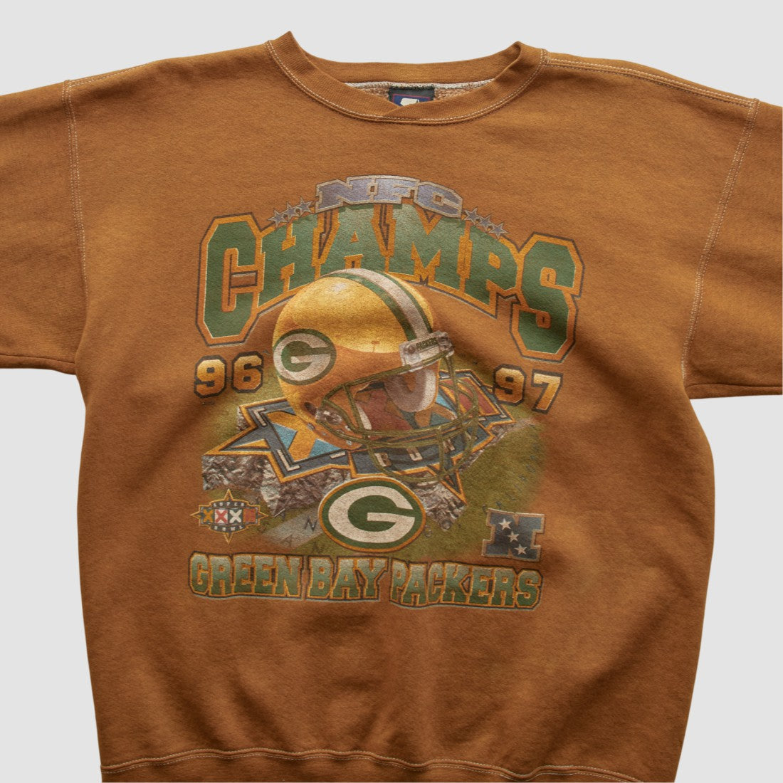 Green Bay Packers Starter 1997 Pullover Sweatshirt - Brown Vintage cheap