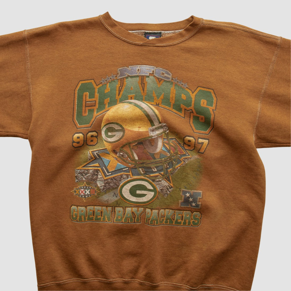 Green Bay Packers Starter 1997 Pullover Sweatshirt - Brown Vintage cheap