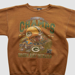 Green Bay Packers Starter 1997 Pullover Sweatshirt - Brown Vintage cheap