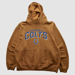 Indianapolis Colts Reebok 2000s Hooded Pullover Sweatshirt - Tan Vintage cheap