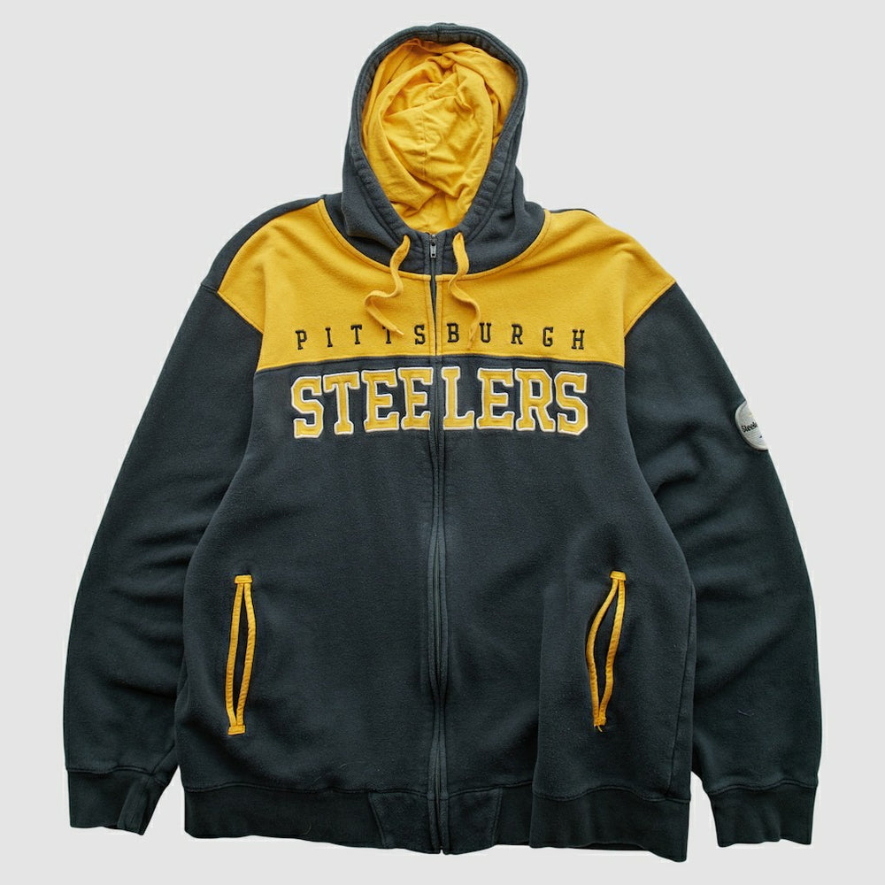 Pittsburgh Steelers NFL 2010s Hooded Full Zip Sweatshirt - Black Vintage cheap