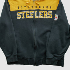 Pittsburgh Steelers NFL 2010s Hooded Full Zip Sweatshirt - Black Vintage cheap