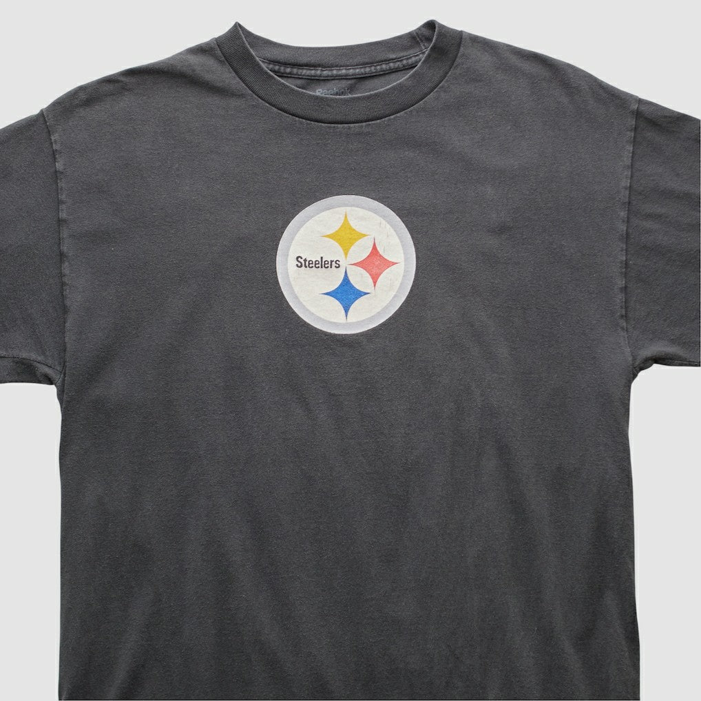 Pittsburgh Steelers Reebok 2000s T-shirt - Charcoal Vintage on sale