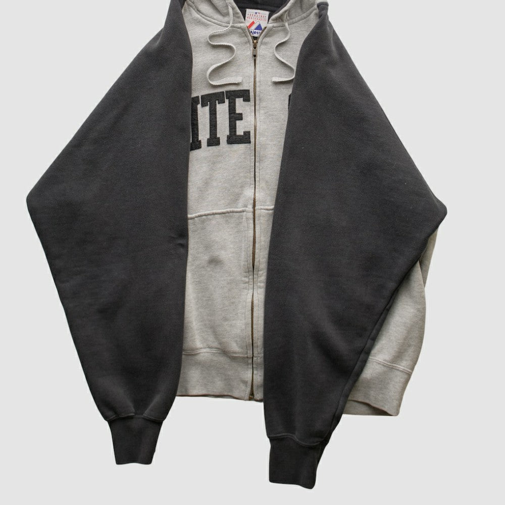 Chicago White Sox Majestic 2000s Hooded Full Zip Sweatshirt - Heather Gray Vintage
