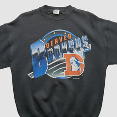 Denver Broncos Fan Sportswear 1994 Pullover Sweatshirt - Black Vintage sale