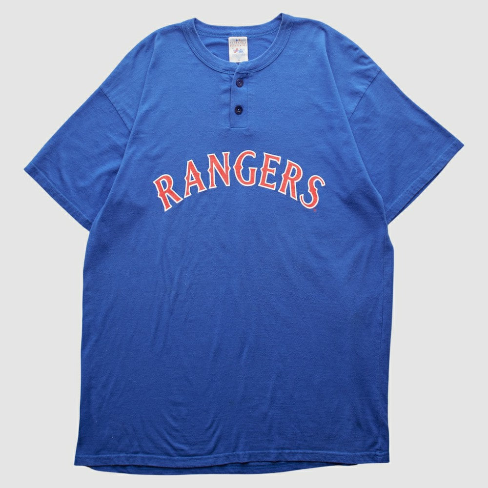 Texas Rangers Majestic 2000s T-shirt - Blue Vintage