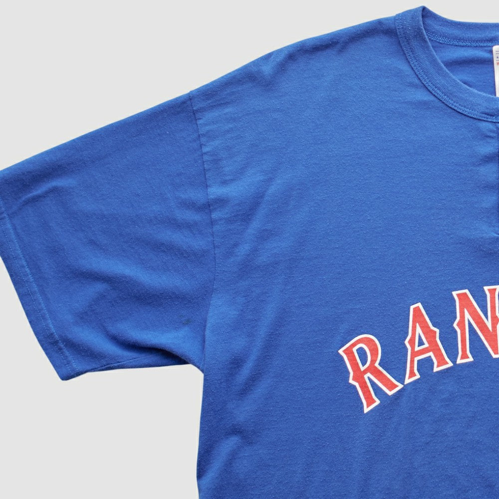 Texas Rangers Majestic 2000s T-shirt - Blue Vintage