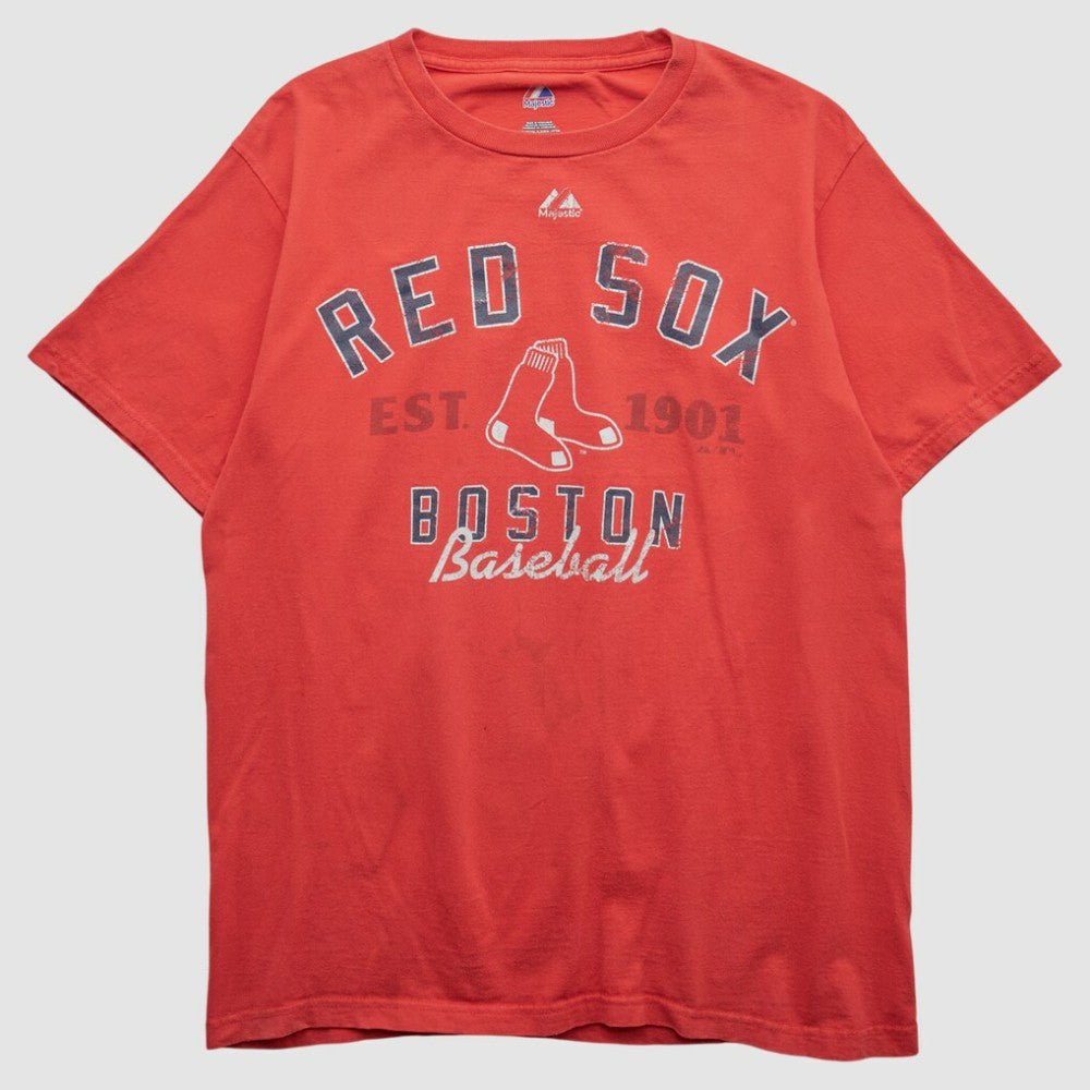 Boston Red Sox Majestic 2010s T-shirt - Red Vintage