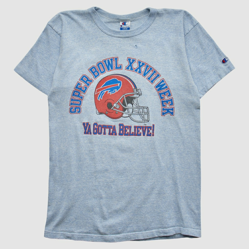 Buffalo Bills Champion 1993 T-shirt - Heather Gray Vintage sale