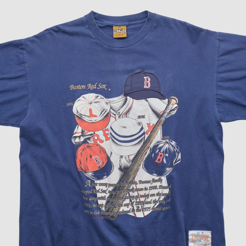 Boston Red Sox Nutmeg Mills 90s T-shirt - Navy Vintage
