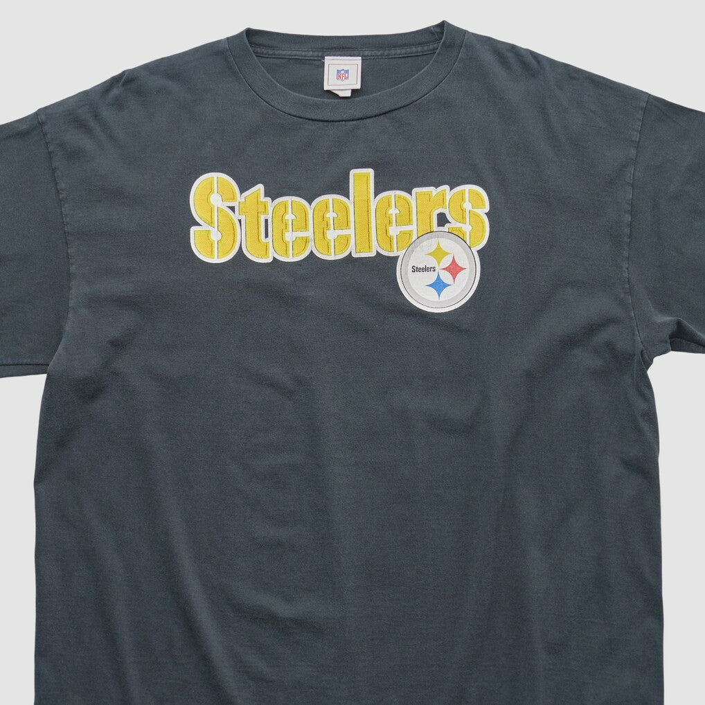 Pittsburgh Steelers NFL 2000s Long Sleeve T-shirt - Charcoal Vintage cheap