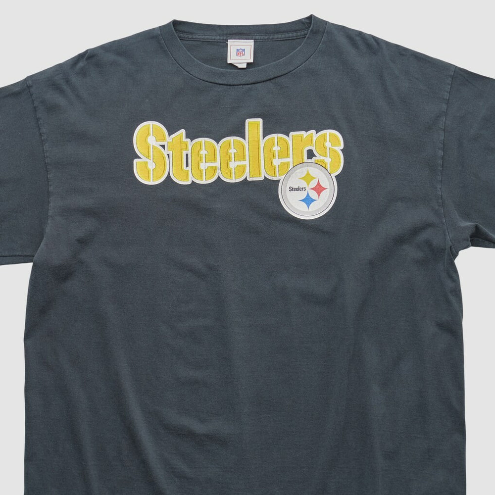 Pittsburgh Steelers NFL 2000s Long Sleeve T-shirt - Charcoal Vintage cheap