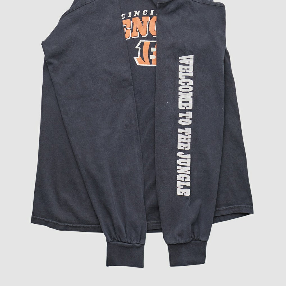 Cincinnati Bengals NFL 2010s Long Sleeve T-shirt - Charcoal Vintage discount