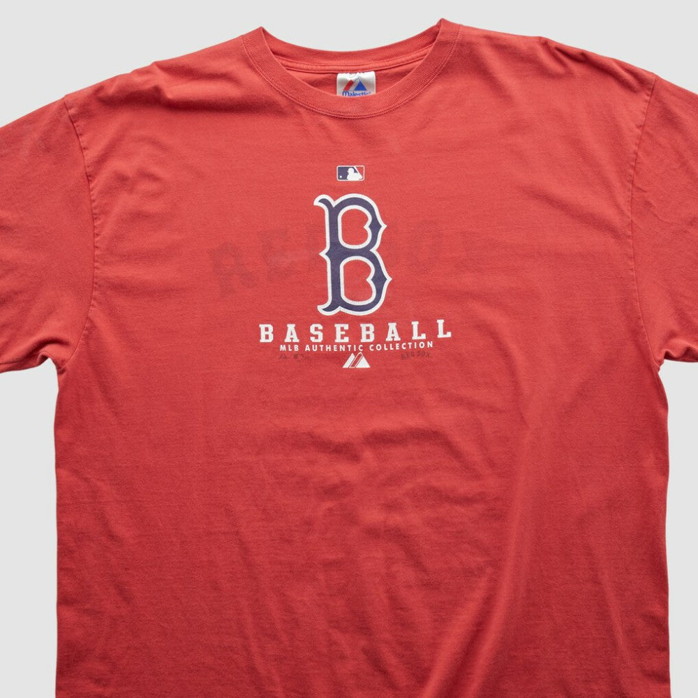Boston Red Sox Majestic 2000s T-shirt - Red Vintage