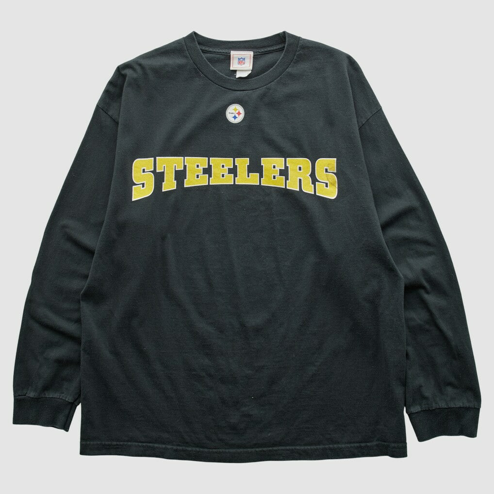 Pittsburgh Steelers NFL 2000s Long Sleeve T-shirt - Black Vintage for sale