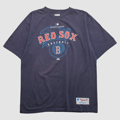 Boston Red Sox Majestic 2000s T-shirt - Navy Vintage