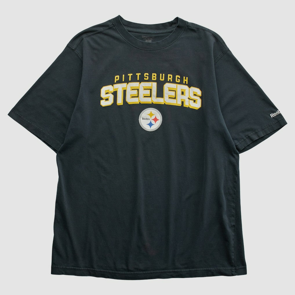 Pittsburgh Steelers Reebok 2000s T-shirt - Black Vintage discount