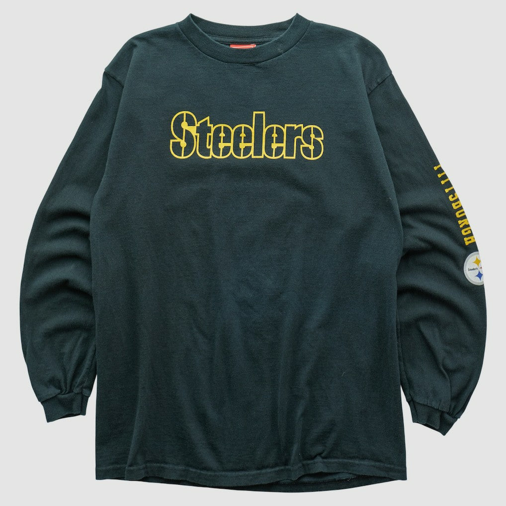 Pittsburgh Steelers NFL 2000s Long Sleeve T-shirt - Black Vintage for sale