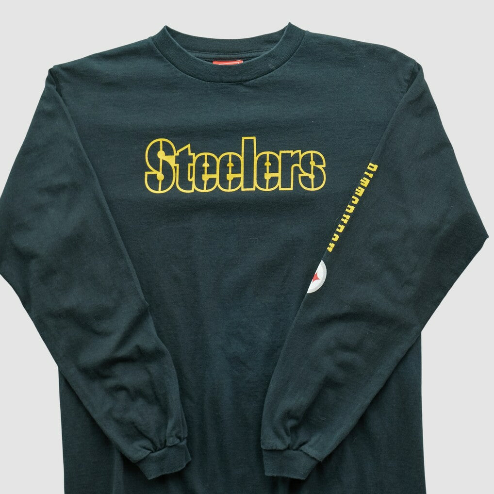 Pittsburgh Steelers NFL 2000s Long Sleeve T-shirt - Black Vintage for sale
