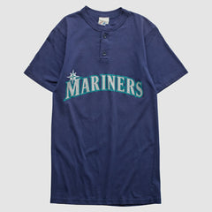 Seattle Mariners Majestic 2000s T-shirt - Navy Vintage