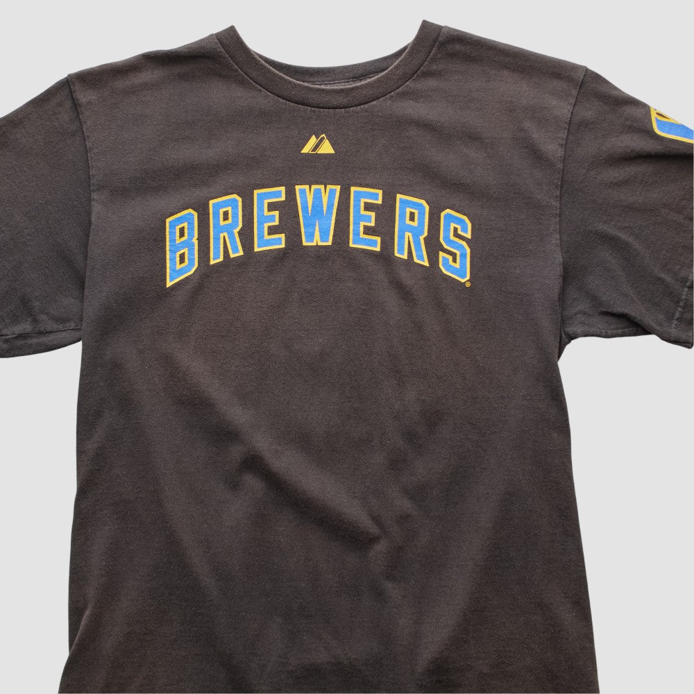 Milwaukee Brewers Majestic 2000s T-shirt - Black Vintage