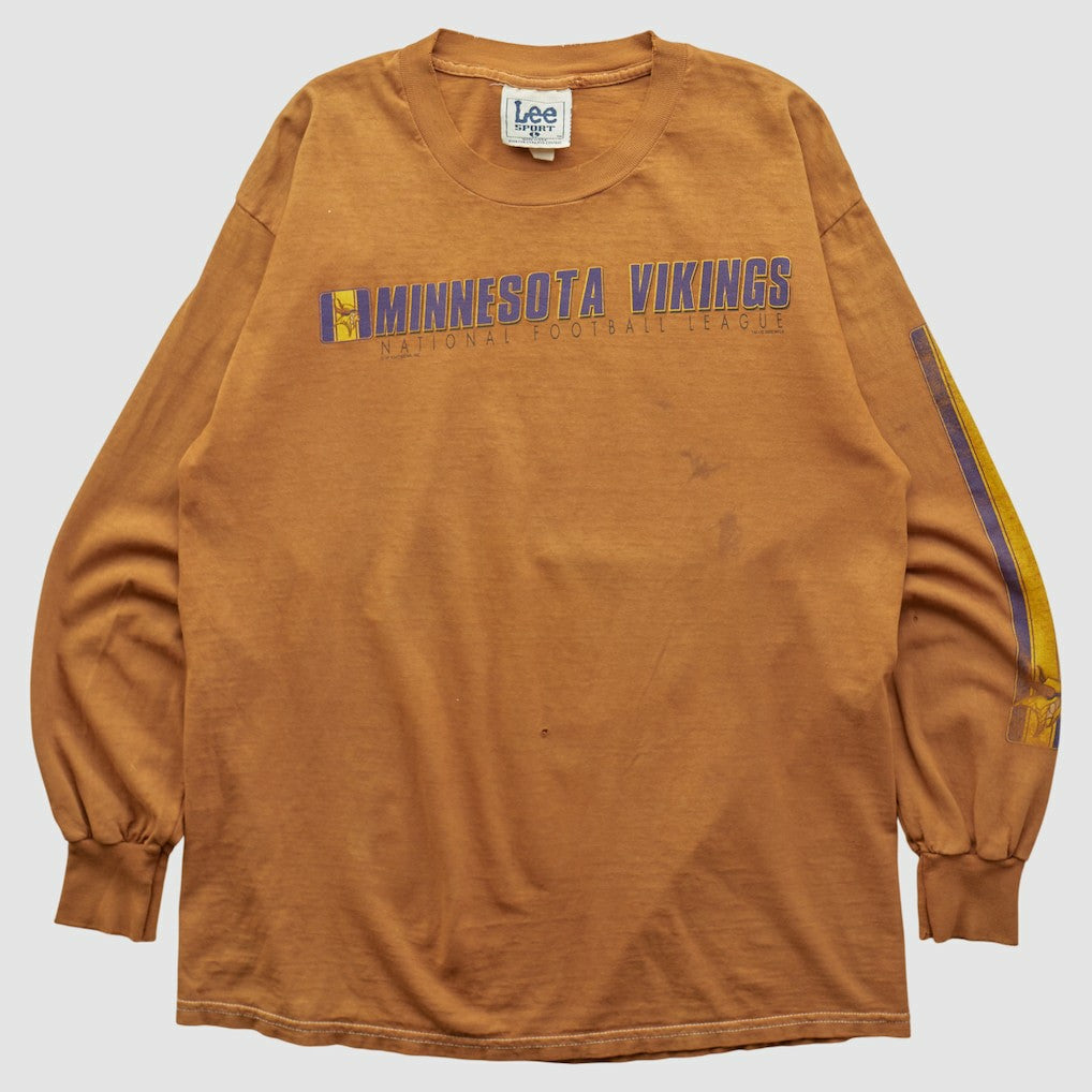 Minnesota Vikings Lee Apparel 2000s Long Sleeve T-shirt - Brown Vintage for sale
